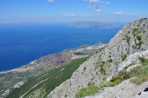 pohled k Makarský a ostrov Brač   